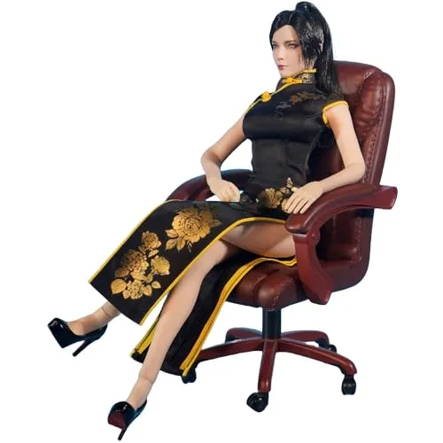 HiPlay 1/6 Scale Figure Doll Clothes: Chinese-Style Printed Cheongsam for 12-inch Collectible Action Figure