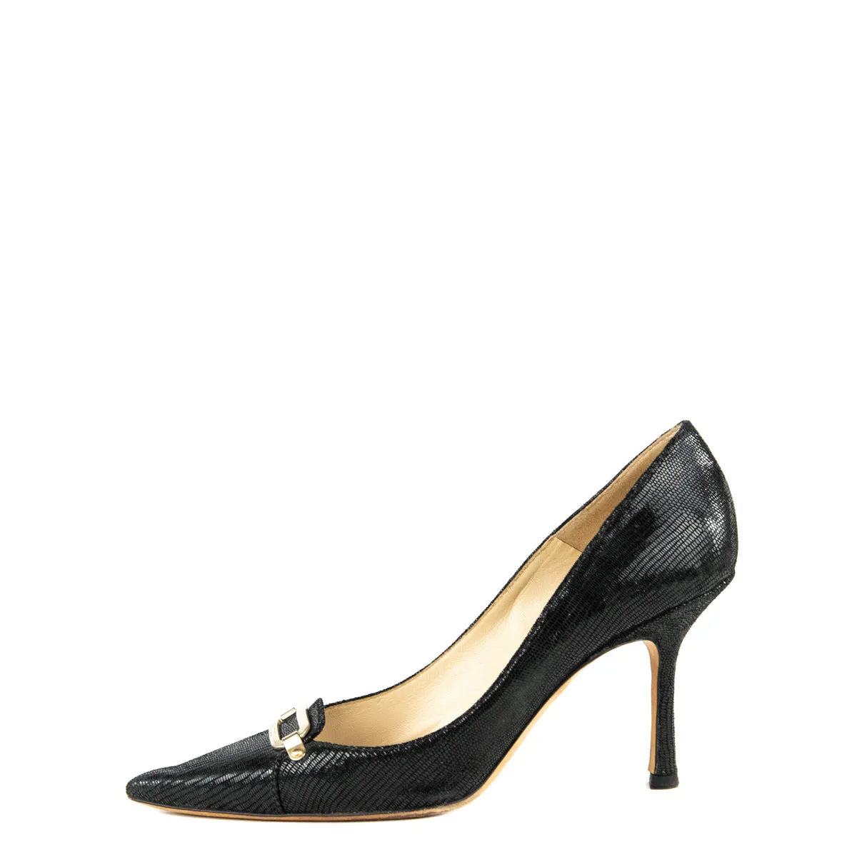 Jimmy Choo Black Suede Margo Pointed Toe Pumps Size 8 | EU 38