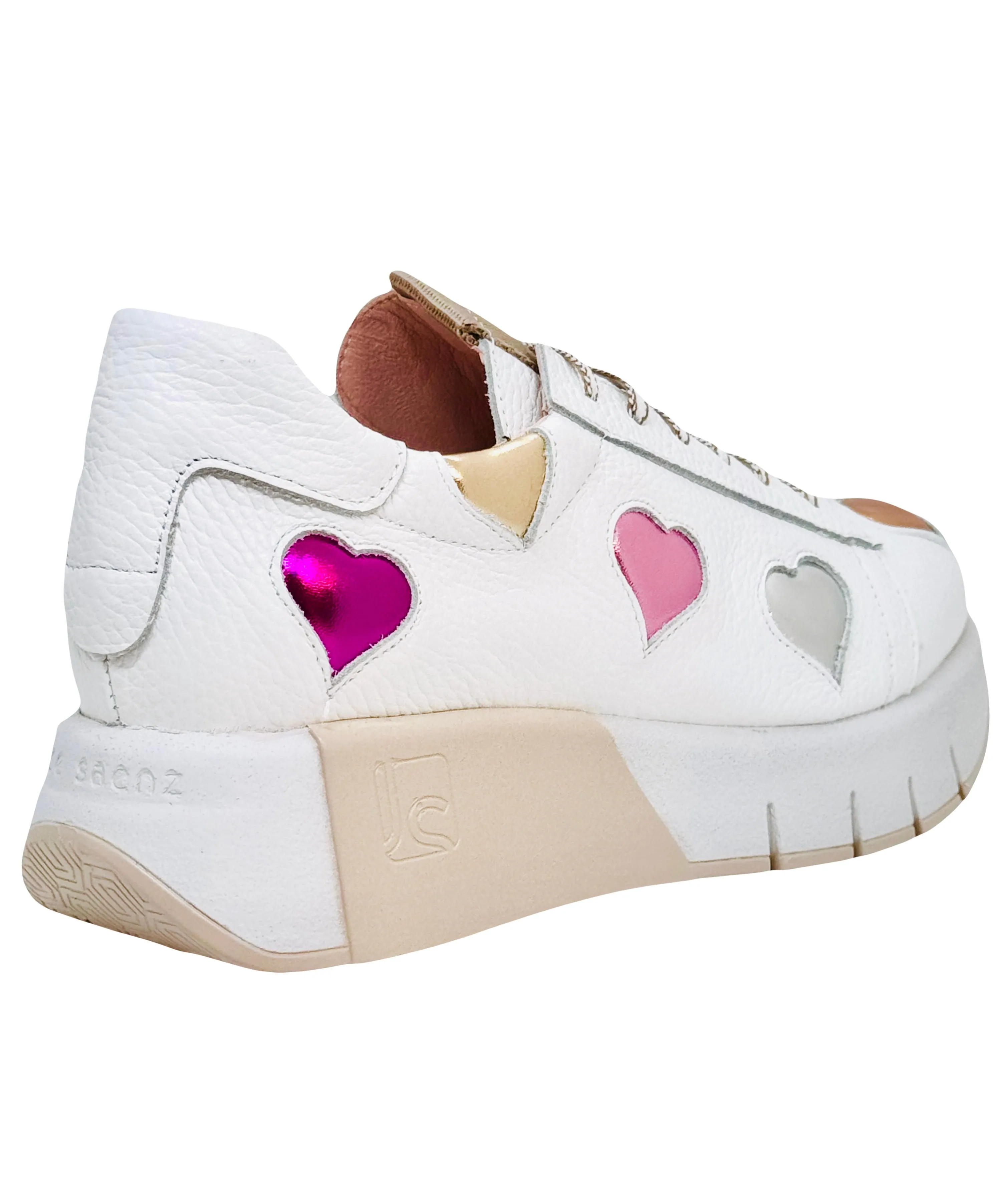 Jose Saenz Davina Heart Leather Sneaker