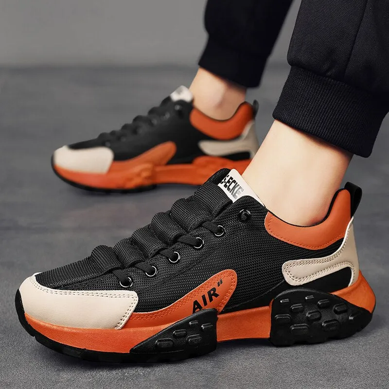 Light Thick Base Rubber Sole Low Cut Men's Shoes