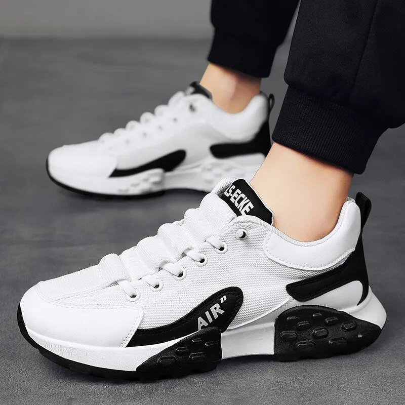Light Thick Base Rubber Sole Low Cut Men's Shoes