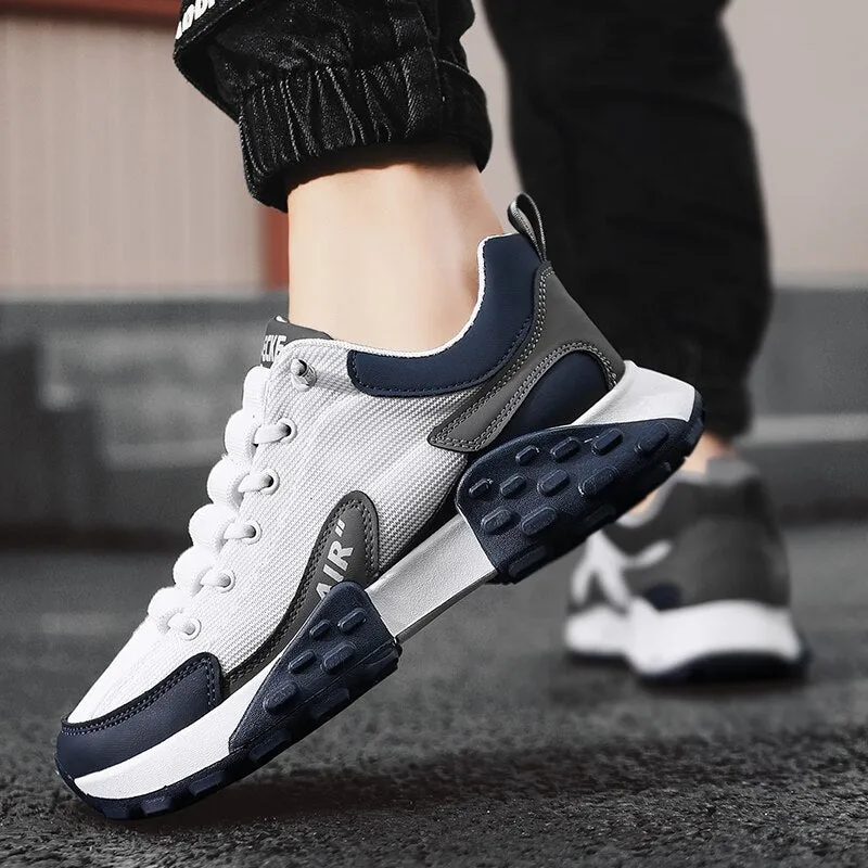 Light Thick Base Rubber Sole Low Cut Men's Shoes