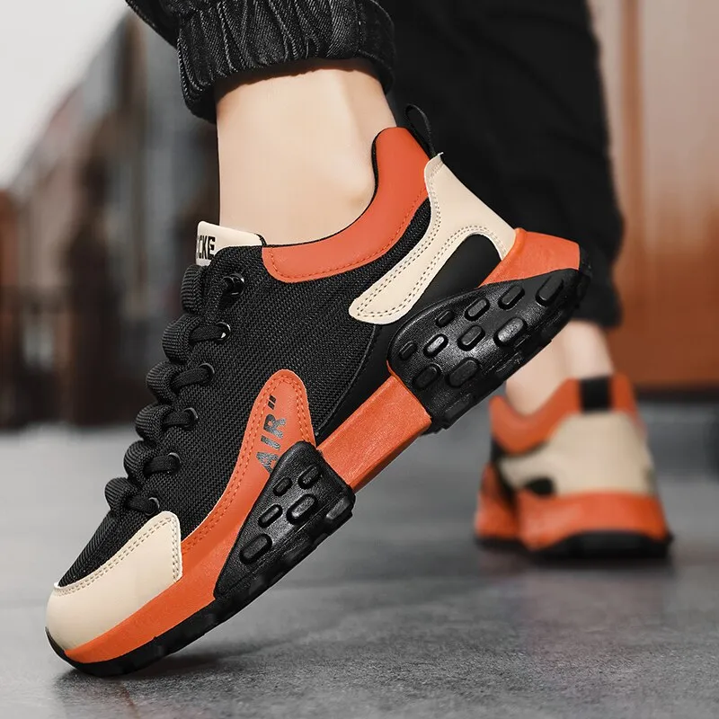 Light Thick Base Rubber Sole Low Cut Men's Shoes