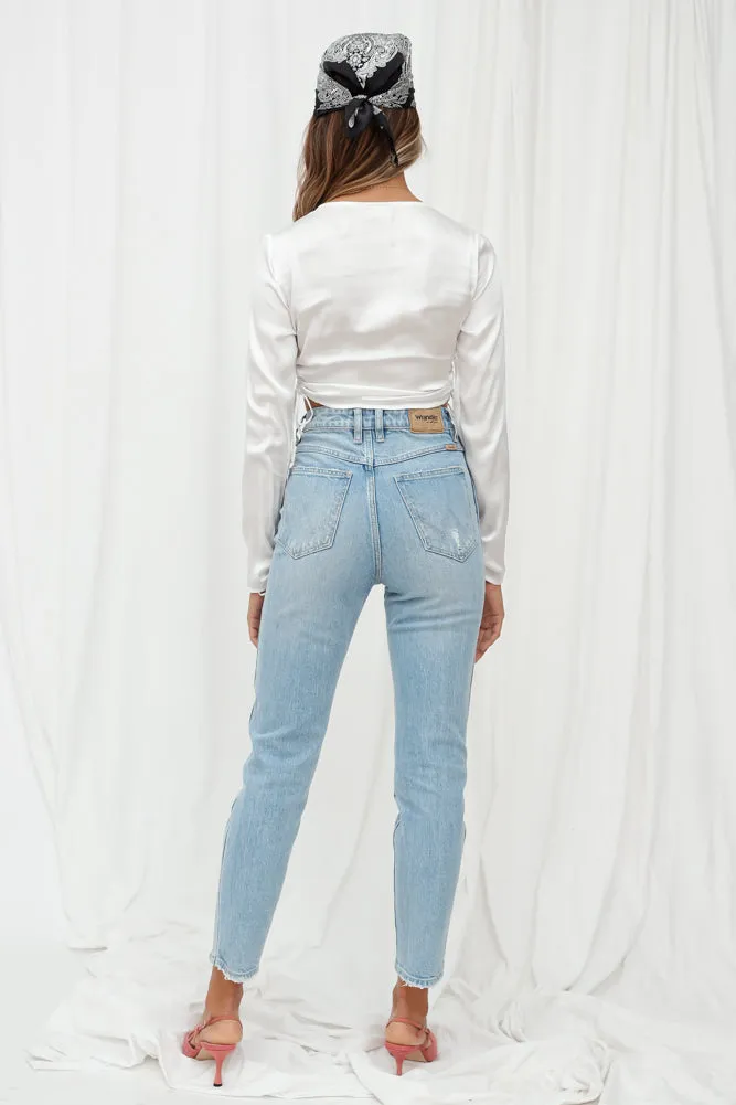 Love Language Crop Top White