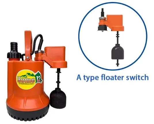 Mepcato 1" 120W 130L/min Plastic Submersible Pump with Adjustable Float Switch (Auto) | Model : WP-HOME-12A