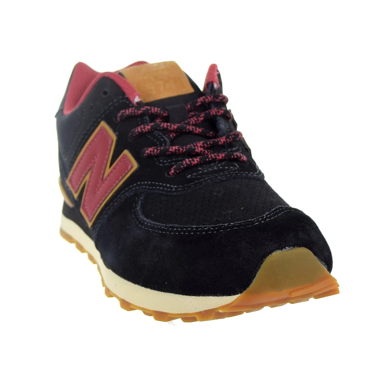 New Balance 574 Suede Big Kids' Shoes Black/Earth Red