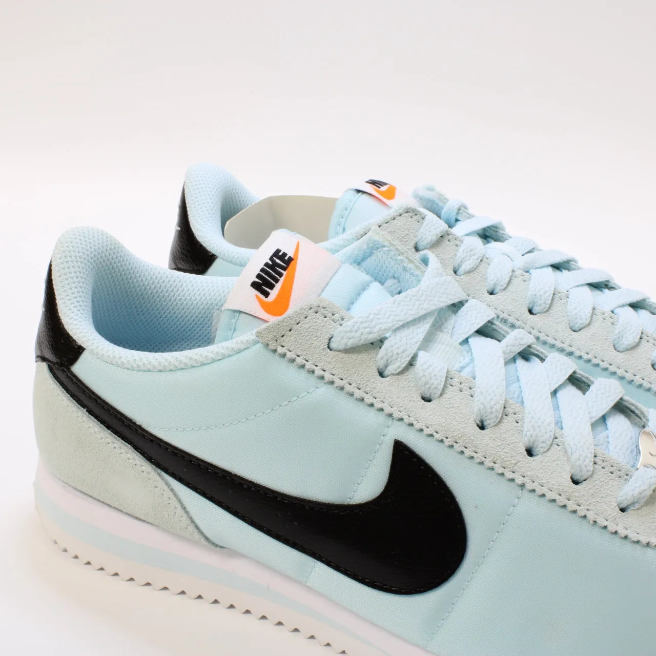 Nike Cortez Glacier Blue Black White Safety Orange Uk Size 6