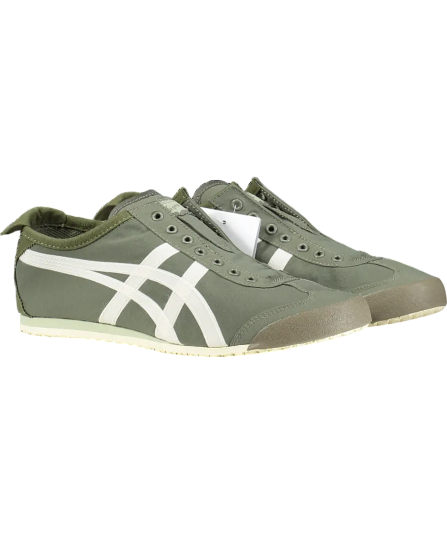 Onitsuka Tiger Green Mexico 66 Slip On Trainers UK 7 EU 41 