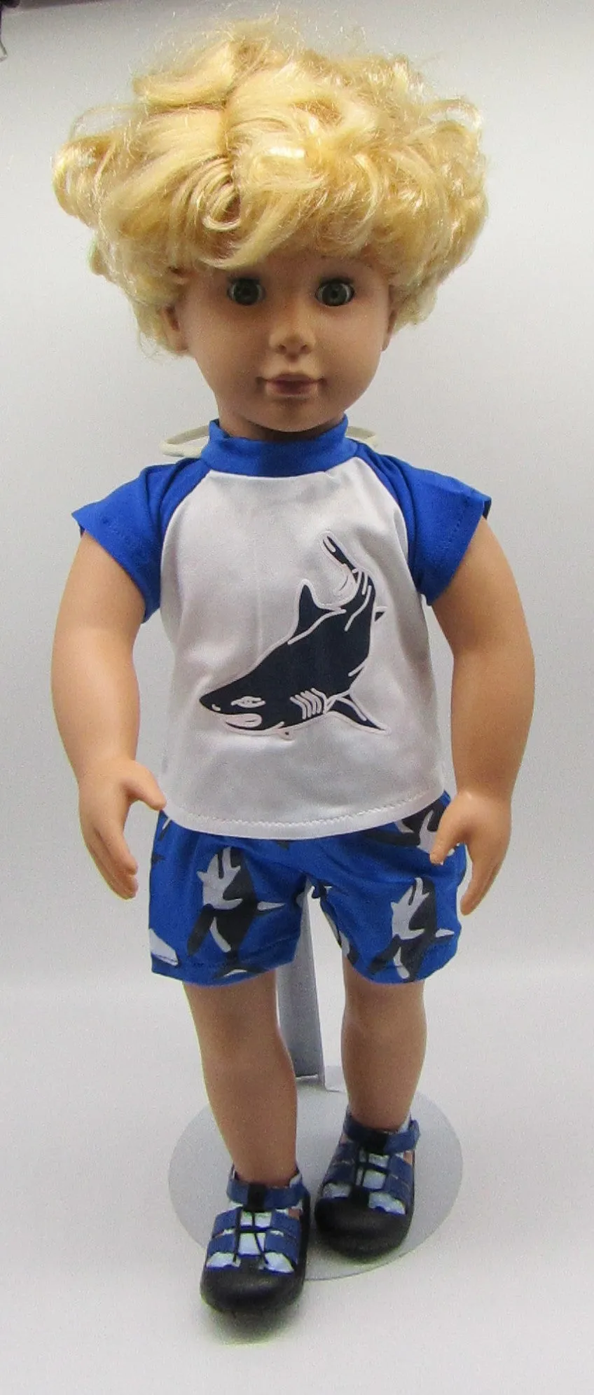 Outdoor Sports Sandals 18 & 15 inch Doll: Blue