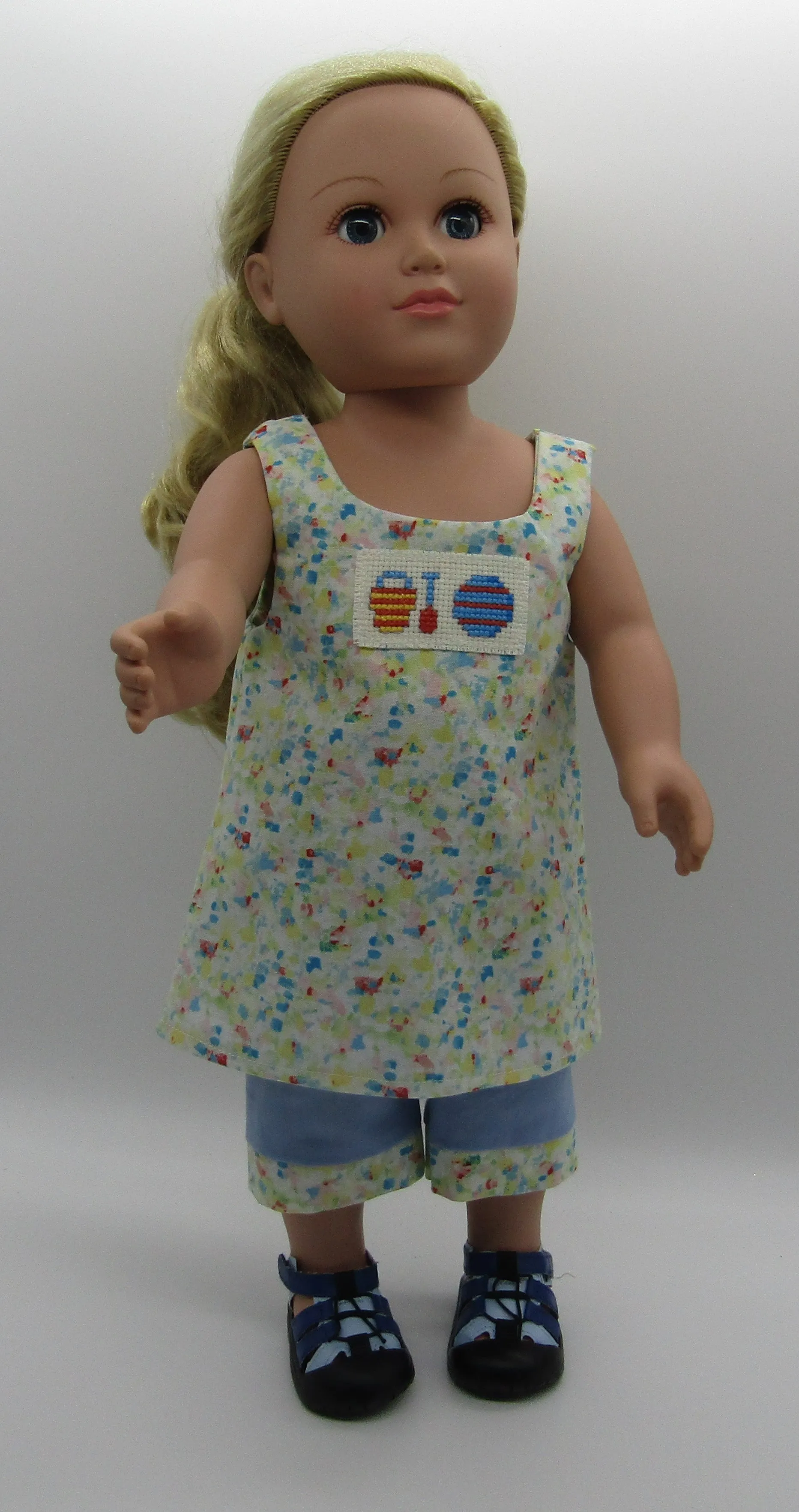 Outdoor Sports Sandals 18 & 15 inch Doll: Blue