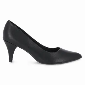 Piccadilly Women's Black High Heel Pump Shoe 745035