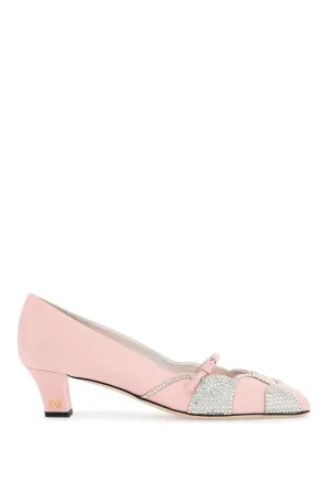 pink satin pumps with rhinestones 6W2S0LC0CQG BUBBLE/SILVER SHADE