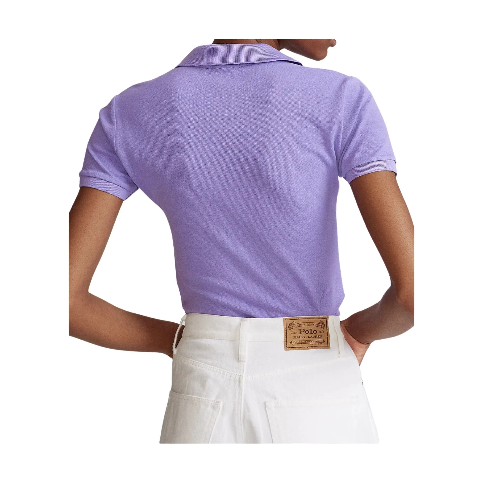 Polo Donna Viola cinque bottoni