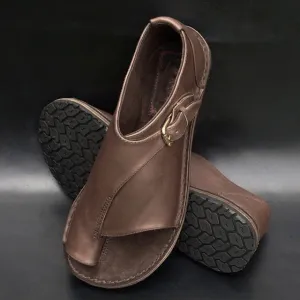 Purpdrank - Women's Sandals Flat Sandals Orthopedic Sandals Bunion Sandals Plus Size Outdoor Daily Buckle Flat Heel Open Toe Vintage Casual PU Leather Buckle Solid Colored Blue Orange Brown