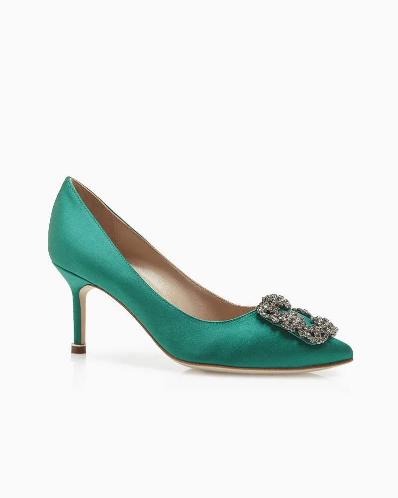 Refined Satin Crystal Snowflake Stiletto Shoes