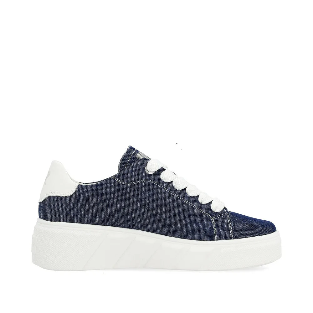 Rieker Evolution Ladies Denim Lace Sneaker