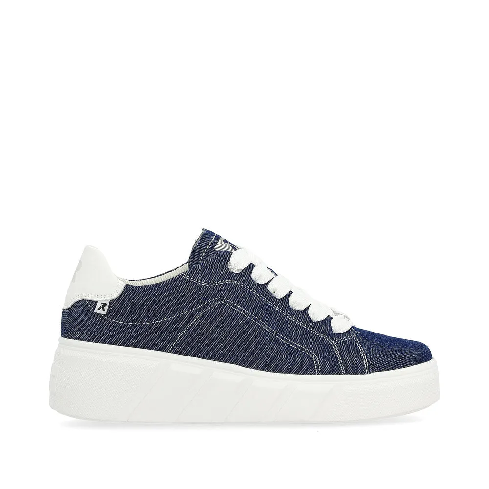 Rieker Evolution Ladies Denim Lace Sneaker