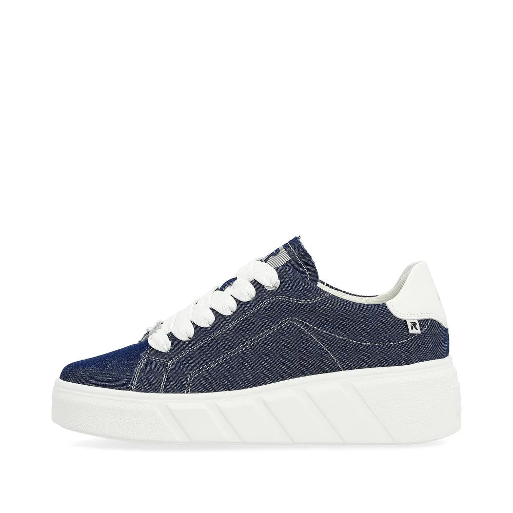 Rieker Evolution Ladies Denim Lace Sneaker