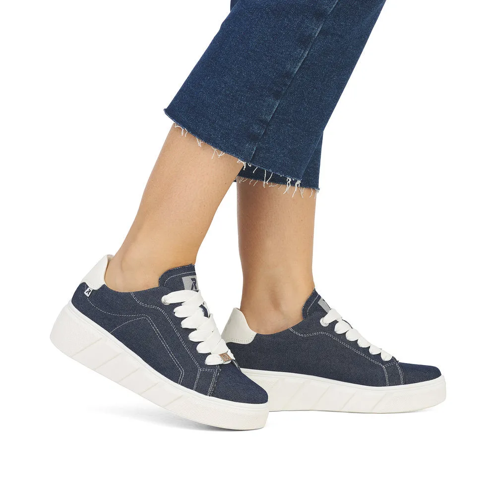 Rieker Evolution Ladies Denim Lace Sneaker