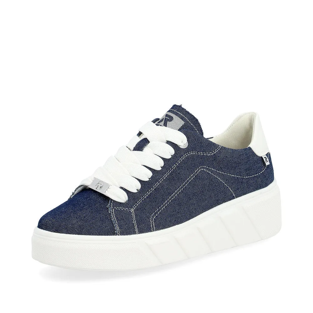 Rieker Evolution Ladies Denim Lace Sneaker