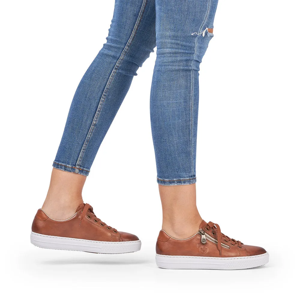 Rieker Ladies Zip Sided Flatform Sneaker