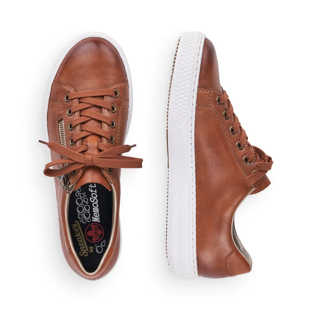 Rieker Ladies Zip Sided Flatform Sneaker
