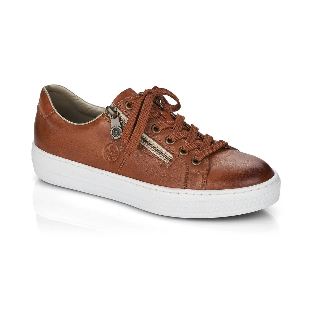 Rieker Ladies Zip Sided Flatform Sneaker