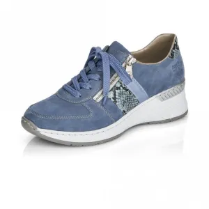 Rieker Trainer with Lace and Zip N4321-11 SKY
