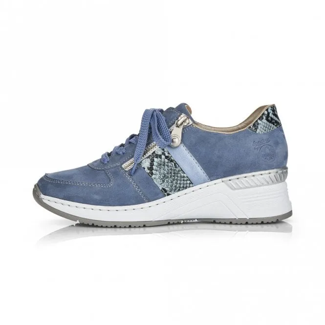Rieker Trainer with Lace and Zip N4321-11 SKY