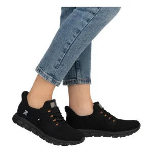 Rieker Womens Knittech Black Trainers -M9050-00