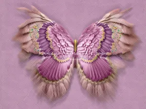 Shimmering Crepe Feathers - Petite