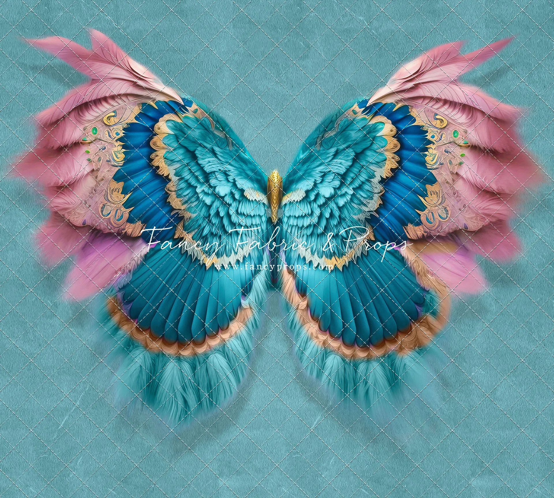 Shimmering Lapis Blue Feathers - Petite