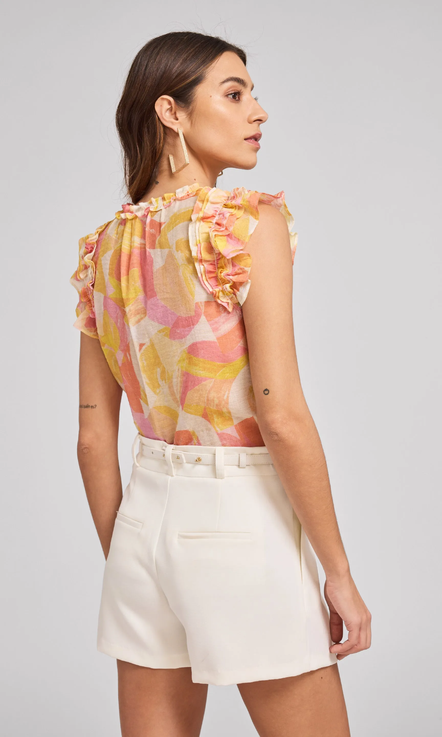 Sia Abstract Voile Blouse