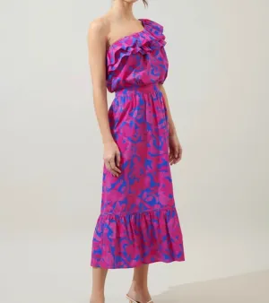 The Amore Set: One Shoulder Maxi Ruffle Skirt Set