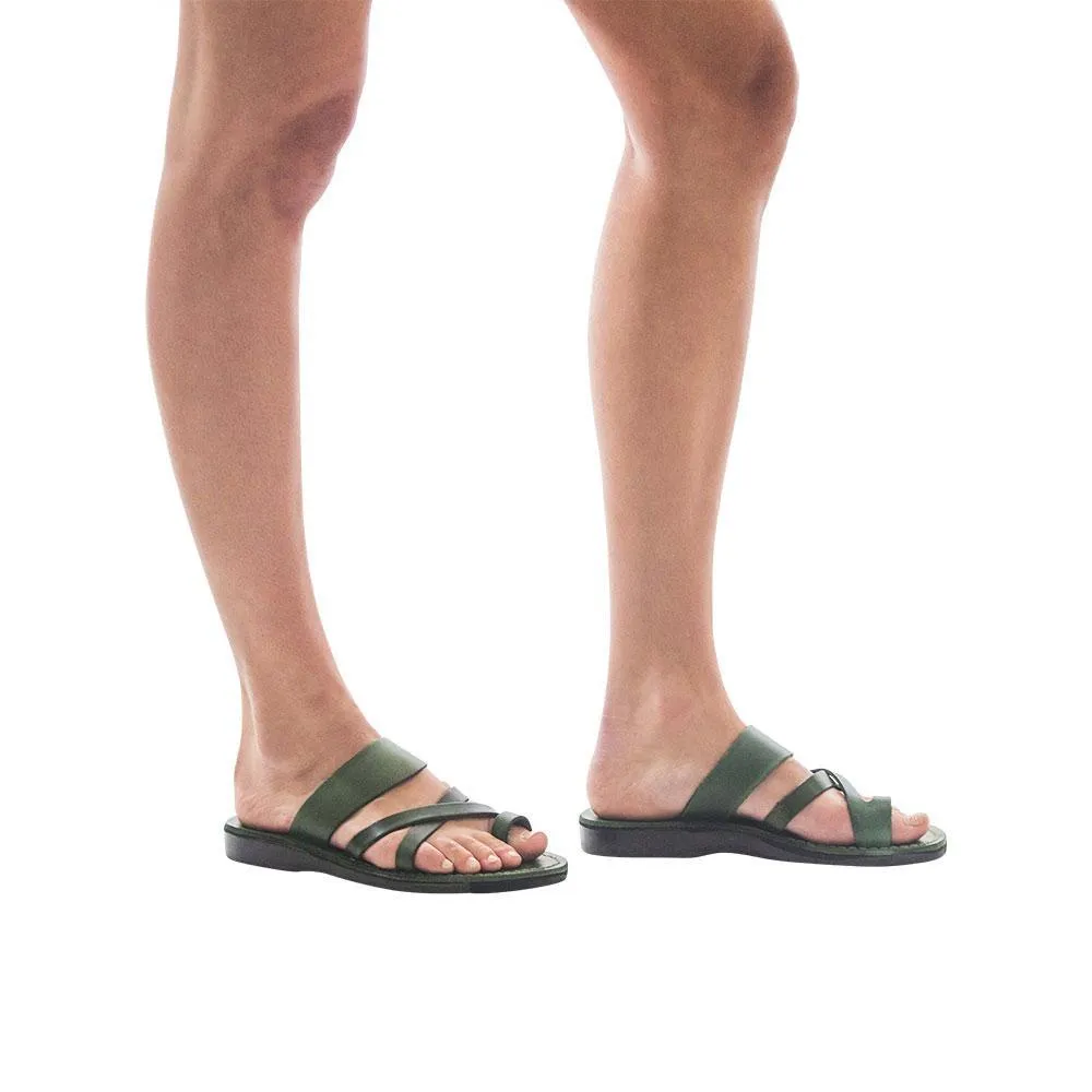 The Good Shepherd - Leather Toe Loop Sandal | Green