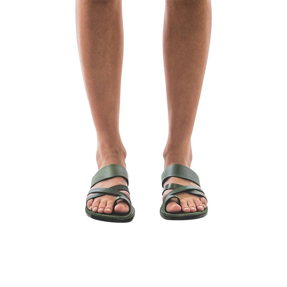 The Good Shepherd - Leather Toe Loop Sandal | Green
