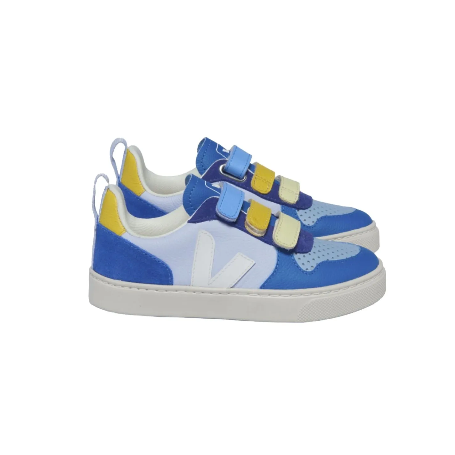Veja Boy's V-10 Leather Swan White Trainers