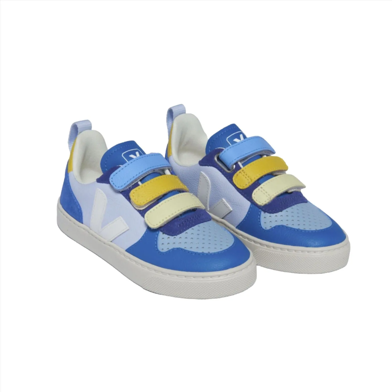 Veja Boy's V-10 Leather Swan White Trainers
