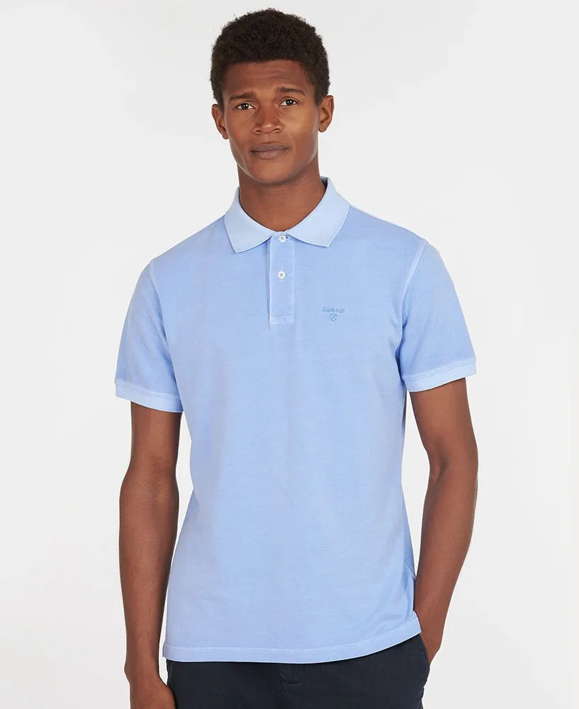 Washed Sports Polo Shirt - Sky