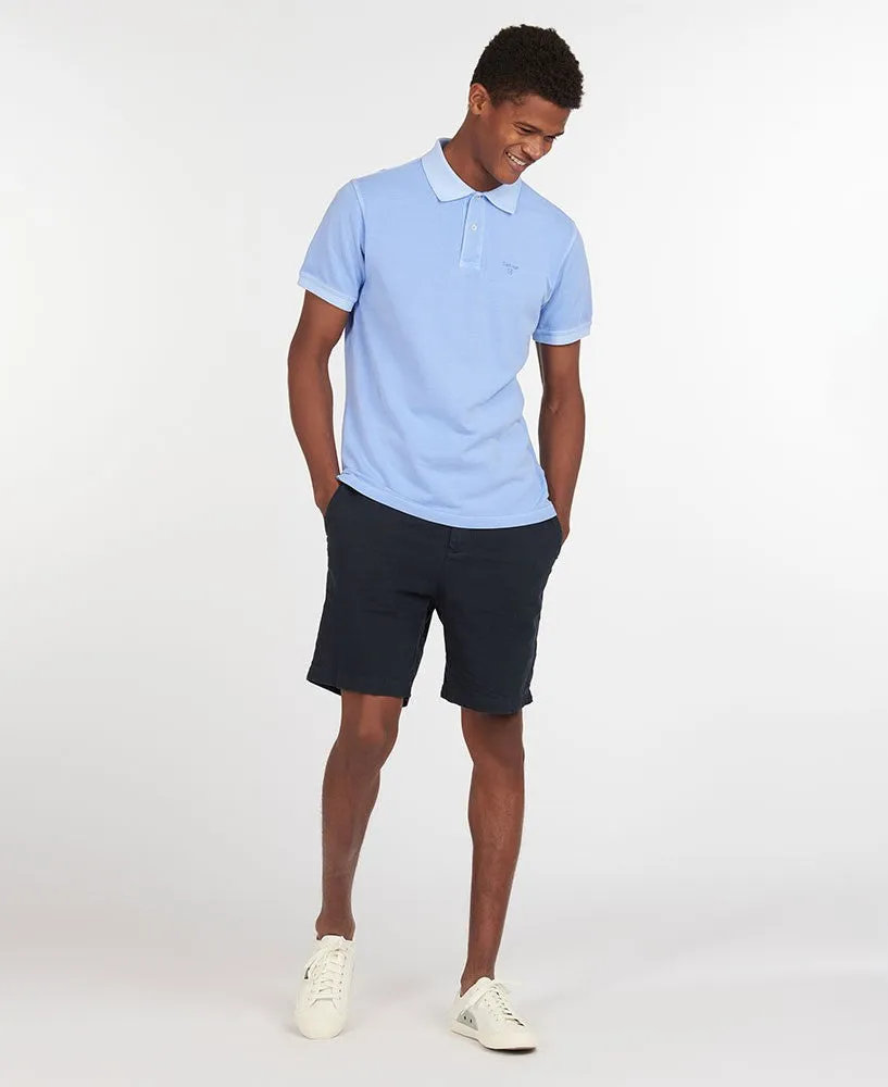 Washed Sports Polo Shirt - Sky