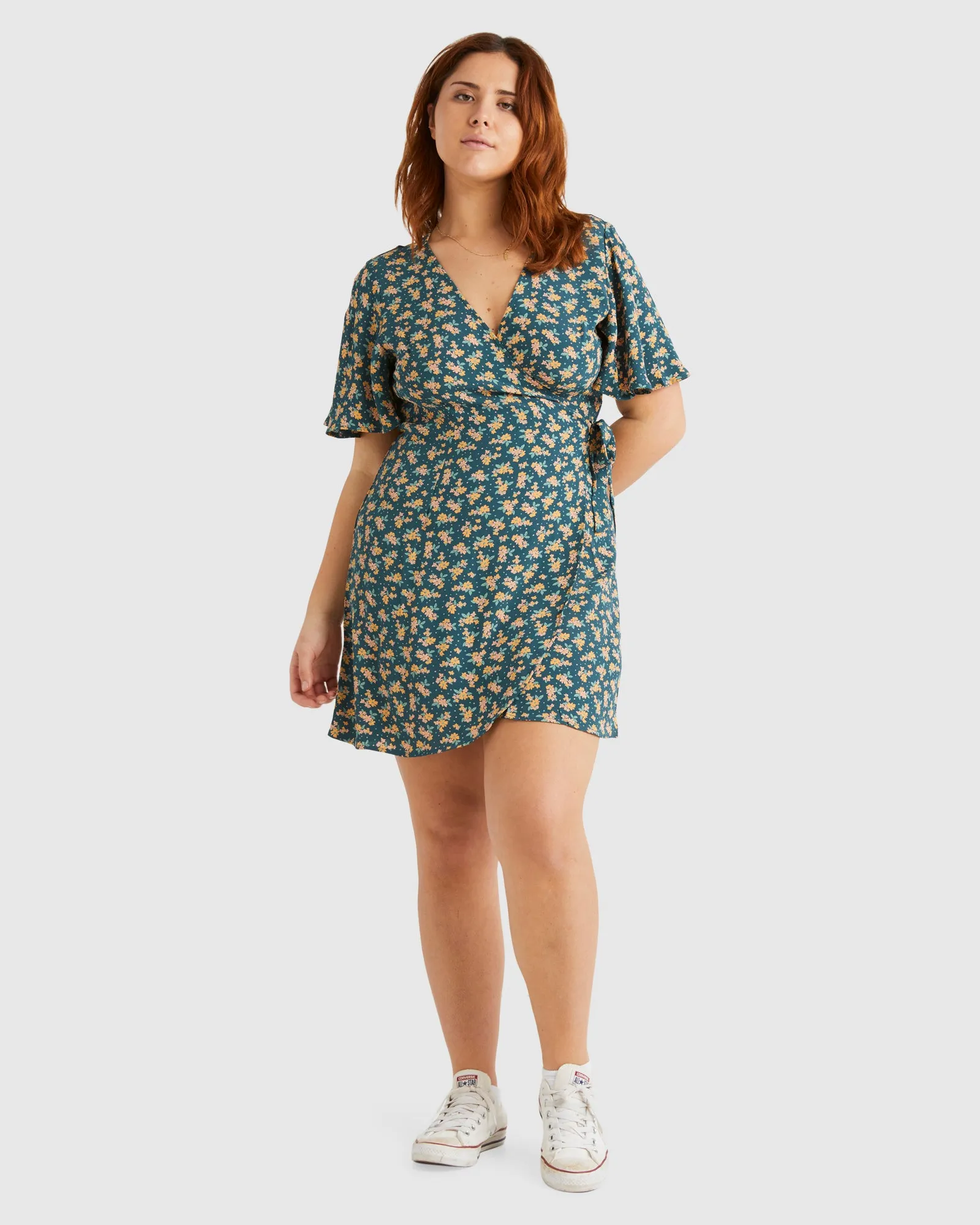 Womens Lost Days Wrap Dress