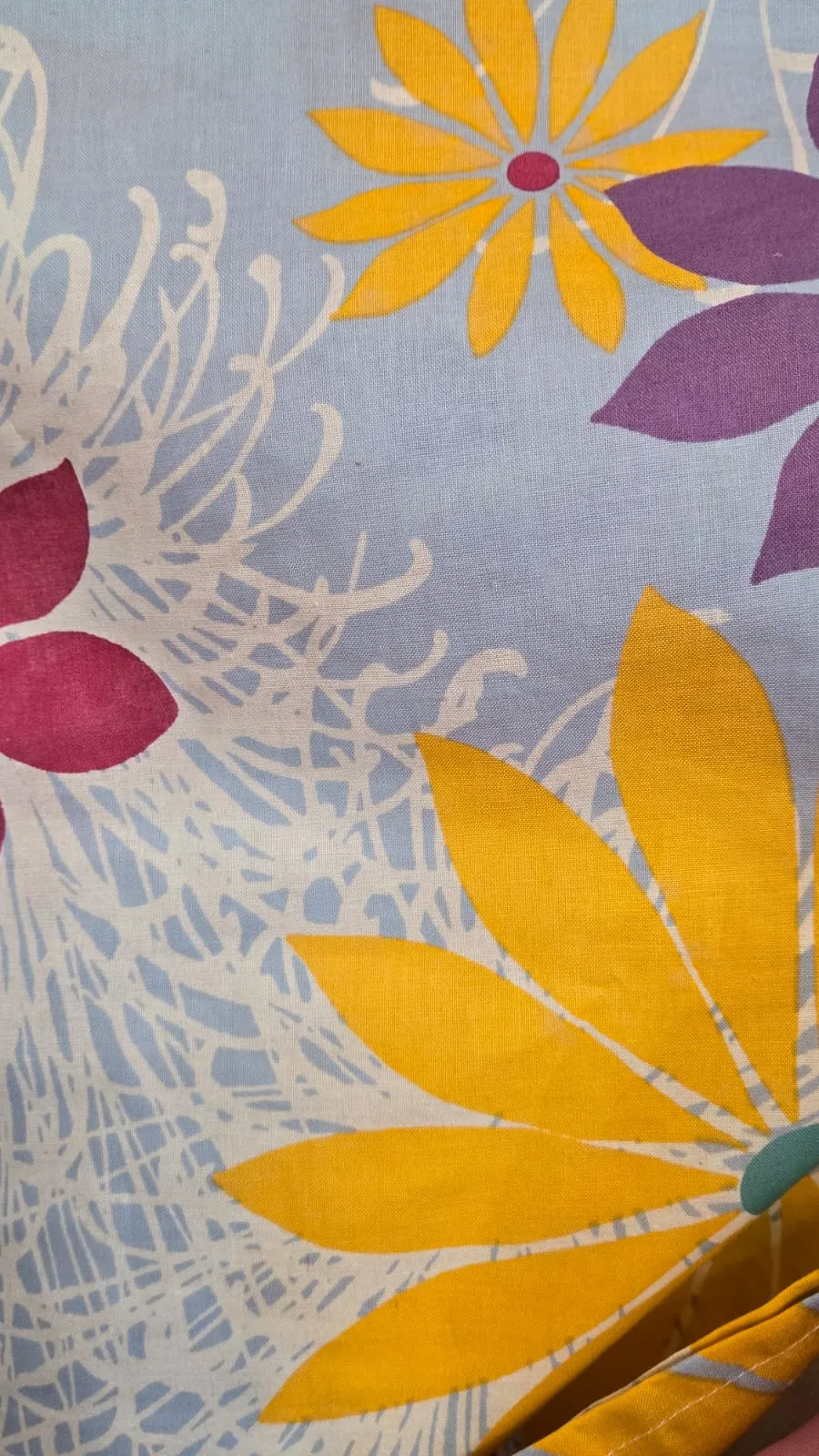 Women's Yukata - Light blue with floral print